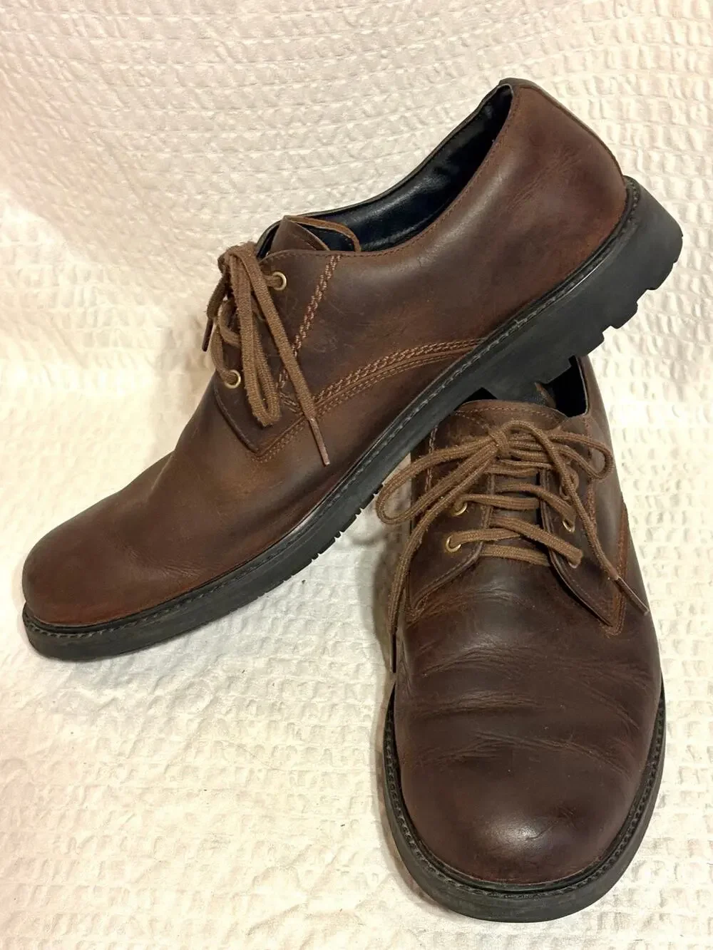 Timberland 56583 Concourse Buck Waterproof Brown Leather Oxfords GSR Men’s 11.5